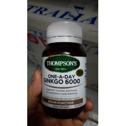 Bổ não ÚC Ginkgo Biloba 6000mg Thompson's 60 Viên