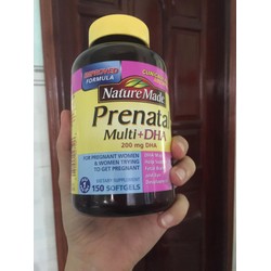 VITAMIN BÀ BẦU NATURE MADE PRENATAL MULTI DHA 150...