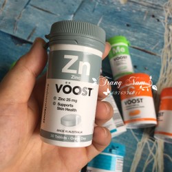 Viên Uống Bổ Sung Kẽm Voost Zinc 25mg, Lọ 30 Viên