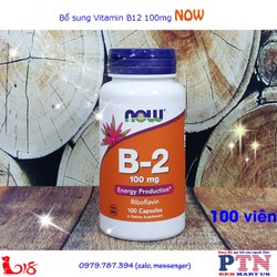 Bổ sung Vitamin B2 100mg NOW