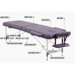 Giường phun xăm thẩm mỹ chân hợp kim nhôm cao cấp