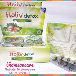 Hỗ trợ giải độc gan Holiv Detox | bảo vệ gan | tăn...