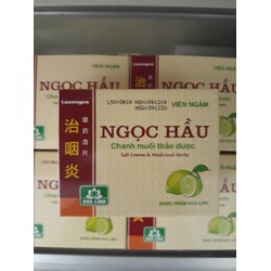 Viên ngậm Ngọc Hầu chanh muối thảo dược hộp 4 vỉ