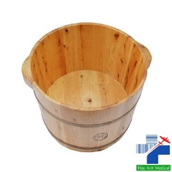 Bồn ngâm chân gỗ tự nhiên TẶNG 10 gói thảo dược n...