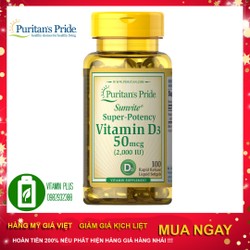 Thực phẩm chức năng Vitamin D3 2000UI Puritan’s Pr...