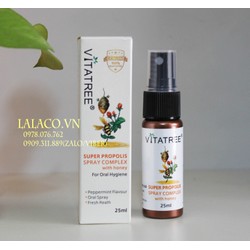 Xịt keo ong Vitatree viêm họng 25ml