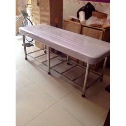Giường spa inox mẫu 1 mảnh [Được kiểm hàng] giư...
