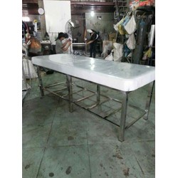Giường spa inox chân vuông massage body được