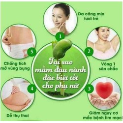 Viên mầm đậu nành nguyên xơ
