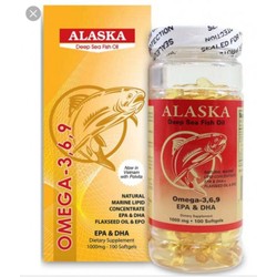 Fish oil 369 Alaska Q10 bổ não sáng mắt đẹp da lọ...