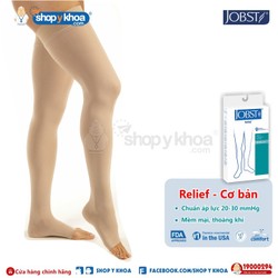 Vớ y khoa JOBST Relife Cơ bản, vớ đùi, màu da, hở...