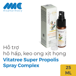 Keo ong xịt họng Vitatree Super Propolis Spray Com...