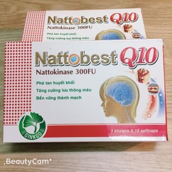 combo 3 hộp NATTOBEST Q10 PHÁ TAN HUYẾT KHỐI , TĂN...
