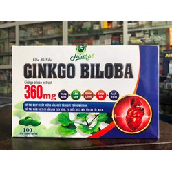 Ginkgo Biloba 360 - Hộp 100 Viên - Giúp Tăng Lưu T...
