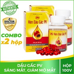 Combo 2 hộp Viên dầu gấc PV