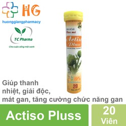 Viên sủi Rau Má Actiso Pluss thanh nhiệt, mát gan....