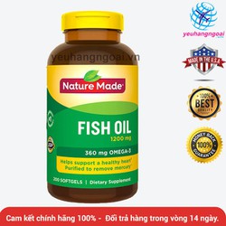 Dầu cá cao cấp Fish Oil 1200 mg 360 mg Omega 3 Nat...