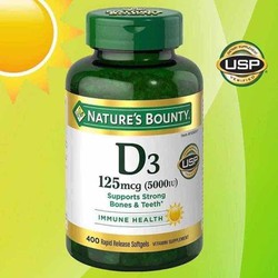 Viên uống bổ sung Vitamin D3 125mcg (5000 IU) Natu...