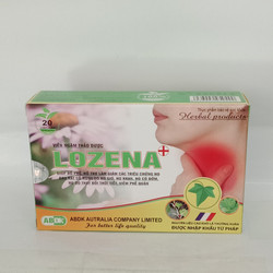Ngậm ho lozena hộp 20 viên- giảm đau họng, sưng họ...