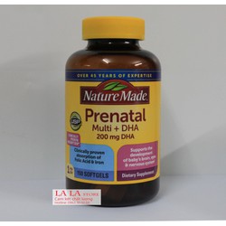 Vitamin cho bà bầu Nature Made Prenatal Multi DHA...