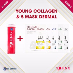 COMBO 01 YOUNG COLLAGEN & 5 MIẾNG MẶT NẠ CAO CẤP D...