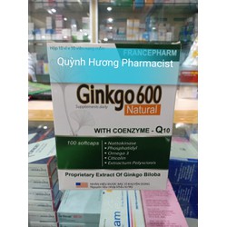 Viên uống bổ não GINKGO 600 hỗ trợ cải thiện trí n...