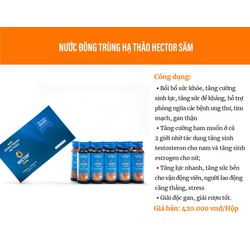 Nước Uống Đông Trùng Hạ Thảo HECTOR SÂM Hộp 10 cha...