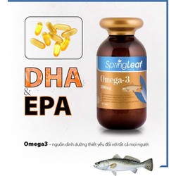 Dầu cá Spring Leaf Omega 3 1000mg bổ não và mắt hộ...