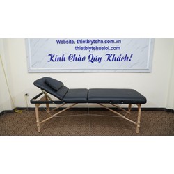 GIƯỜNG MASSAGE GẤP GỌN CHÂN GỖ NÂNG ĐẦU HL5 - Giươ...