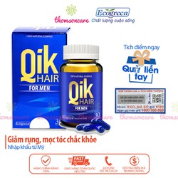 Qik hair for men viên uống mọc tóc cho nam giới kí...
