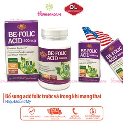 Be Folic Acid bổ sung Acid Folic cho bà bầu hộp 40...