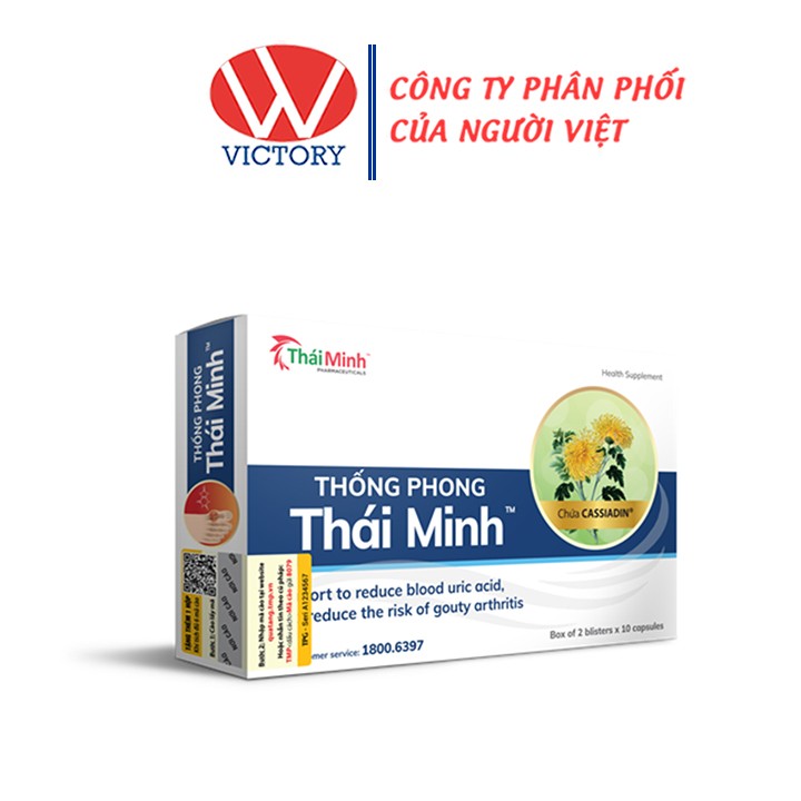 Thống Phong Thái Minh (Hộp 20 Viên) - Giảm Acid Uric Và Nguy Cơ Viêm ...