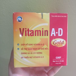 Vitamin A-D Gold hộp 10 vỉ x 10 viên