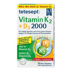 Viên uống Tetesept vitamin K2 d3 2000 - Hàng Đức