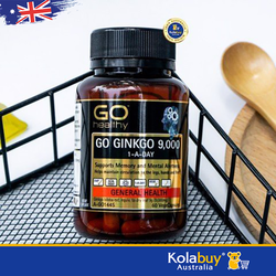 Viên uống bổ não GO Healthy Ginkgo 9000+ 60 viên c...