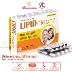 TPCN Lipid Cleanz hộp 30 viên hỗ trợ người mắc rối...