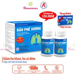 Bảo Phê Vương giảm ho khó thở hộp 2 lọ 60 viên tăn...