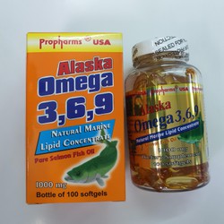 DẦU CÁ ALASKA -369 fish oil USA (CHAI 100 VIÊN) -...