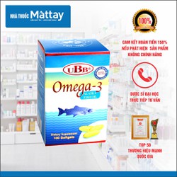 Omega 3 - UBB - Chai 100 Viên - Viên Dầu Cá Bổ Mắt...