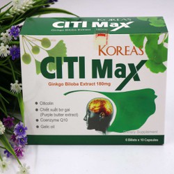 Koreas Citi Max - Hoạt Huyết Dưỡng Não, Cải Thiện...