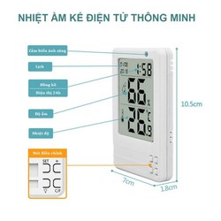 Nhiệt ẩm kế điện tử thông minh màn hình LCD Intell...