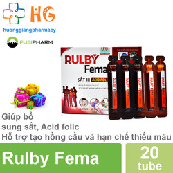 Rulby Fema - Giúp bổ sung sắt, Acid folic Hỗ trợ t...
