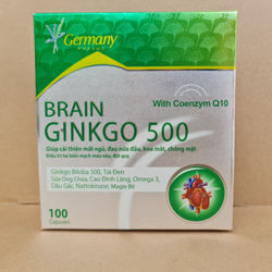 BRAIN Ginkgo 500 Giúp hoạt huyết, tăng cường lưu t...