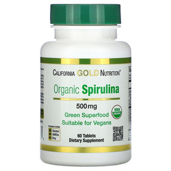 Organic Spirulina, USDA Organic, 500 mg, 60 viên,...