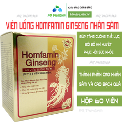 [ CHÍNH HÃNG ]- Combo 2 hộp HOMFAMIN GINSENG NHÂM...