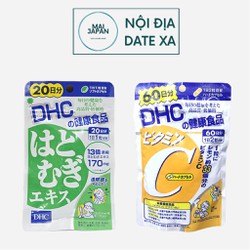 Combo viên uống sáng da và Vitamin C DHC nội địa N...