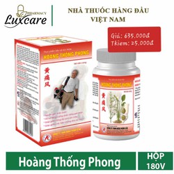 Viên uống hỗ trợ gút Hoàng Thống Phong hộp 180 viê...