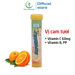 Viên sủi cam SUPVIDAILY Vitamin C, B, PP tăng cườn...