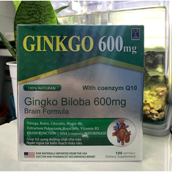 (Chính Hãng) Ginkgo 600 with coenzym Q10 viên uố...