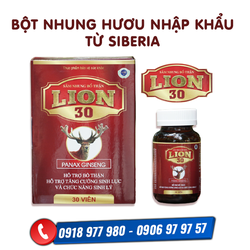 SÂM NHUNG BỔ THẬN LION 30 - Hỗ trợ bổ thận, hỗ trợ...